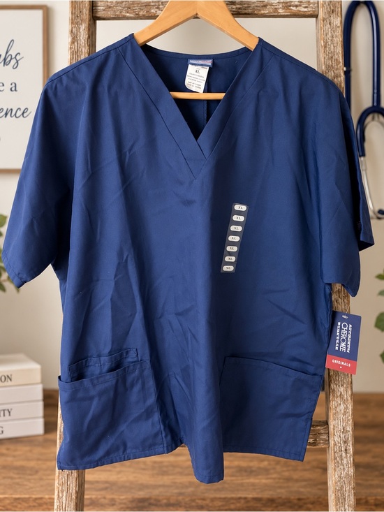 Cherokee Tops - Cherokee unisex scrub top Navy XL